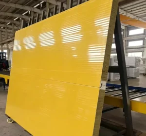 Stone Wool Sandwich Panels for Warehouse Use Customizable Length Fireproof & Insulated with Galvanized Steel
