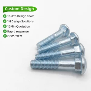 Strength Manufacturers Non Standard Rail Bolts Customized Grades 4.8-12.9 Full Half Thread White Black Color Zinc Dacrome