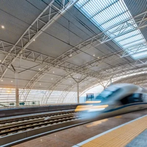 Structural Steel Frame Public Construction Large Span Steel Truss Structure Train Station Building Roof