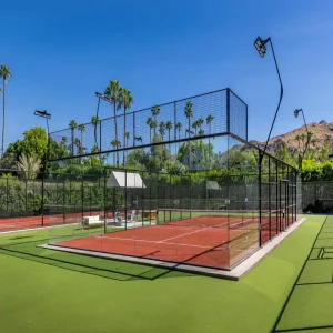 Super Panoramic Padel Court with Turf Lighting Galvanized Steel Full 12mm Tempered Glass Wall Complete Padel Venue OEM Factory