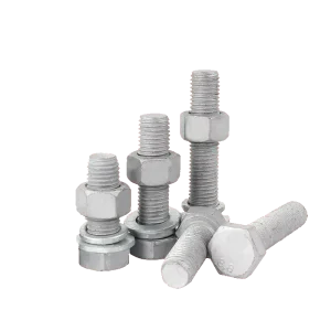 Supplier Rust Resistant Hot Dip Galvanized Hexagonal Bolt and Nut Kit for Structural Steel Projects