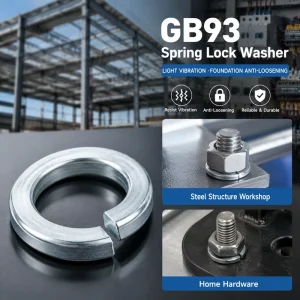 Surface Custom Spring Lock Washer GB93 Anti Loosening Split Spring Washer for Steel Structure Workshop