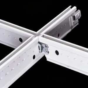 Suspended Ceiling Tee Bar Grid Flat Grooved Light Steel Keel Profile Furring Channel Galvanized Steel Modern