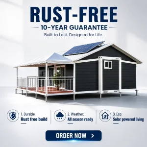 Sustainable Off Grid 20ft Expandable Container House for Remote Cattle Ranch Staff Housing with Full After Sales Warranty