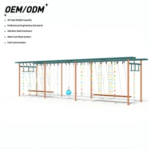 Swing Sets Kids Outdoor Playground Multifunctional Climbing Frame Monkey Bars Amusement Park Rides Equipment
