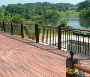 Symmetrical Pattern Wrought Iron Balustrade Neat Lines Highlighting Classic European Villa Aesthetic Style
