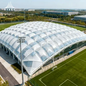 TIMI New Design Light Weight Steel Structure ETFE Tensile Membrane Tent Roof Canopy For Stadium Airport Mall Greenhouse