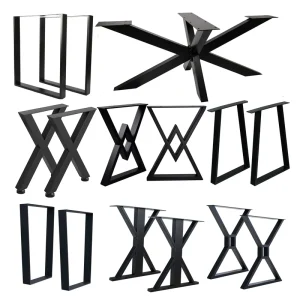 Table Leg Matte Black Dinning Desk Bench Furniture Industrial Cast Iron Steel Coffee Dining Metal Spiders Table Leg