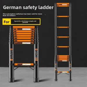 Telescopic Aluminum Alloy Portable Straight Lift A-Frame Folding Ladder