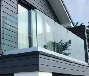 Tempered Glass Balcony Stainless Steel Railings Frameless Outdoor Waterproof Aluminum U Channel Glass Fence