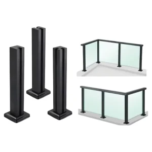Tempered Glass Railing Factory Direct Custom Sizes for Decks Balconies Stairs Installation Support Glass Fence