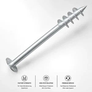 Temporary Event Tent Drop-In Galvanized Steel Helix Ground Screw for Construction and Industrial Use