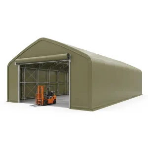 Temporary Industrial Fabric Warehouse Building Modular Quick Install Steel Frame with Industrial Design Flame Retardant Features