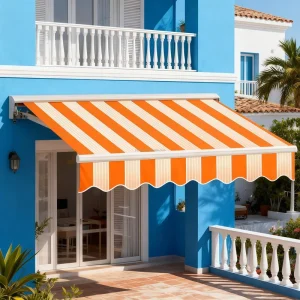 Temporary Retractable Shade Metal Outdoor Awnings and Canopies for Houses Retractable Canopy