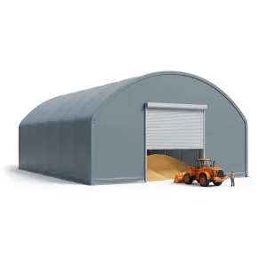 Tension Fabric Grain Storage Building Clear Span Farm Warehouse Steel Frame