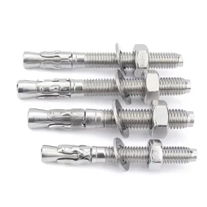 The Fasteners Factory Stainless Steel Wedge Through Anchor Bolt for Industry
