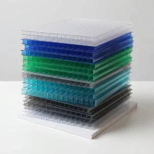 Thermal Insulation Polycarbonate Multiwall Sheet Low U Value Hollow Roof Panel
