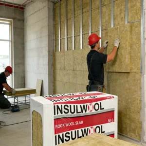 Thermal Insulation and Sound Absorption Rock Wool Sheet Board with Aluminum Foil Facing for Exterior Wall