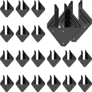 Thick 2.2mm Hurricane Straps Black Powder Coating Joist Hangers Fit Rafter Ties for Roofing Trusses Wood Timber Brackets
