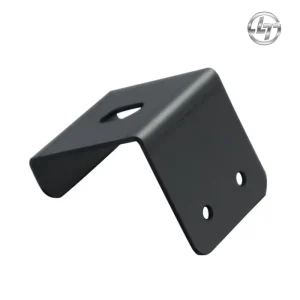 Thick Black Powder Coated OEM Stamping Heavy Duty Right Angle Mount Furniture Hardware Connector Stamping Parts