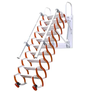 Thickened Attic Telescopic Ladders Carbon Steel 300kg Load Capacity Home Use