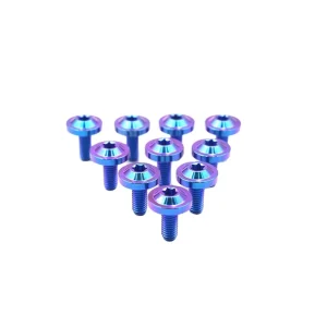 Titanium Alloy CNC Disc Brake Head Bolts Class 10 UNC Thread Anodized Finish Motorcycle