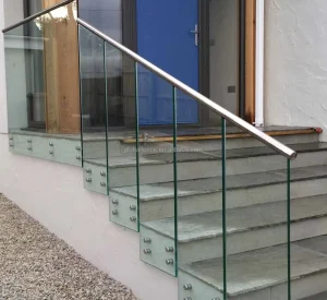 Top Design Standoff Glass Railing Traditional Glass Stairs Railing
