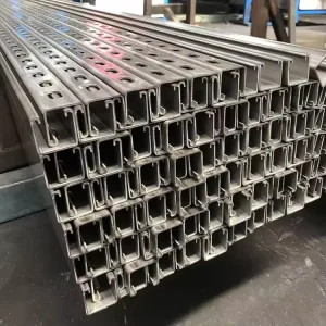 Top Quality Precision Formed Steel Profile Pre Punched Hole Framing Component for Metal Roof Structure Galvanized C Purlin