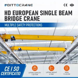 Top Running Electric Hoist Bridge Crane 2T 3T 5T 10T FEM Standard Single Girder Overhead Traveling Crane