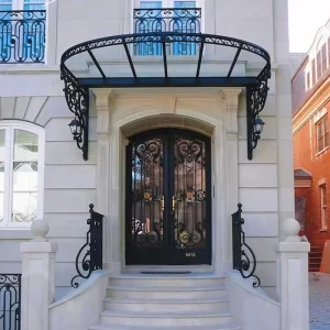 Toughened Glass Awning with Steel Frame Entrance Canopies Commercial Residential Awning Canopy
