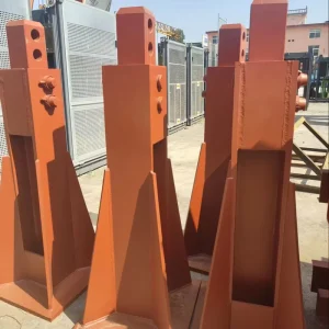 Tower Crane Adjustable Foundation Base (Q345B Steel Plate H Beam Red Anti-rust Primer Coating)