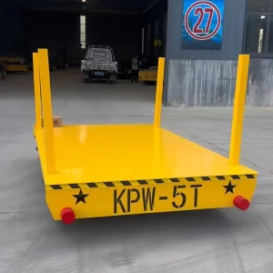 Trackless Electric Flat Car 5 Ton & 3 Ton Cargo Handling Transport Vehicle Q235 Material 2.2kw Power