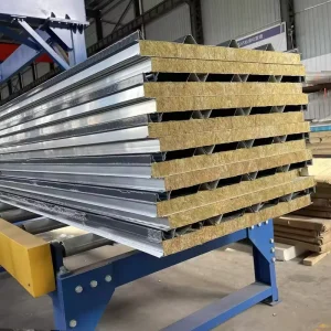 Traditional Rock Wool Sandwich Panels Durable Insulating Metal Materials Fire Resistant Water Resistant Roofing Wall