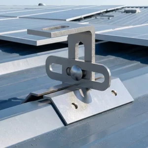 Trapezoidal Adjustable Roof Clamp Heavy Duty Solar Mounting Bracket Support System for Corrugated Standing Seam Metal Roofs