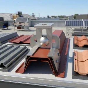 Trapezoidal Adjustable Stainless Steel Roof Clamp Secure Solar Panel Mounting Bracket for Corrugated Standing Seam