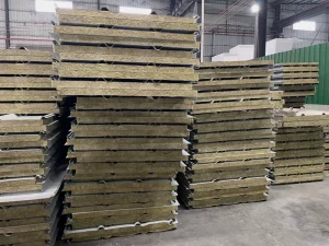 Trapezoidal Profile Glass Wool Sandwich Roof Panel Light Weight Steel Roofing Sheet Thermal Insulated Wall Panel System