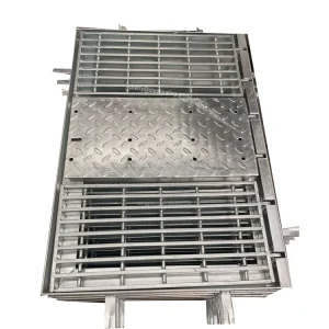 Trench Covers Steel Checker Plate With Grating For Drainage Ditch