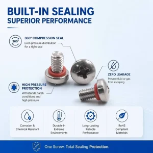 Truss Head Phillips Sealing Screw Stainless Steel 304 M6 M8 Large Head Bolt with O ring for Solar Panel Mounting Rack