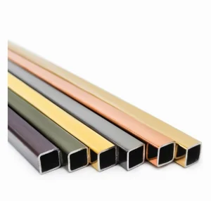 Tube Golden Pipe Decorative Inox Round Square Colored Stainless Steel 304 ASTM Construction ERW BA SCT