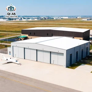 Turnkey Steel Aircraft Hangar Structure for General Aviation High Strength Steel Aviation Building for Private Use