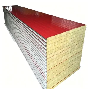Type 950 Rock Wool Fire Resistant Insulated Wall Panel for Cold Room Building