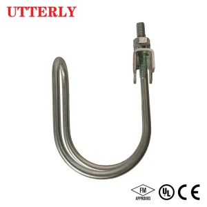 U Quick Lateral Bracing Clamp Carbon Steel Galvanized Heavy-Load Pipe Bracing Fire Protection