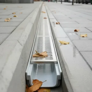 U Type Drain Resin Concrete Drainage Channel Rainwater Drainage Ditch Building Material Gutter with Grating