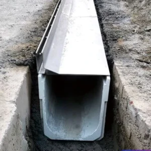 U-Type Linear Drains Gutter Corrosion Resistant Rain Water Drainage Ditches Water Drainage Channel Systems with SS Slot Cover