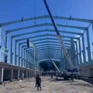 UAE 100X100m Large Span Industrial Steel Workshop Warehouse for Logistics Distribution Center and Bulk Storage Shed
