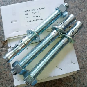 UNC Thread Carbon Steel Zinc-Plated Wedge Anchor Bolt Class 4.8/A2-70