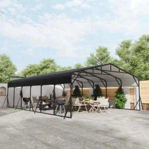 [US Warehouse] 20’X30′ Heavy Duty Galvanized Steel Roof Carport for Snowy Windy Fast Delivery From US Warehouse MOQ 1 Unit