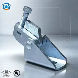 UTT10 Seismic Sway Pipe Clamp Carbon Steel Electro-Galvanized for FM CE Approved 1885lbs Single-Side for Pipe up to 8″