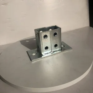 UTT7103 Adjustable Galvanized Strut Base Plate with Heavy-Duty Carbon Steel Construction