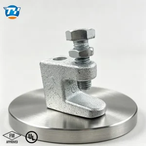 UTTBC3 Metal Beam Attachment Clamp QT450 Cast Iron for Top Side Mounting of Channel Steel Sprinkler Supports